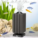A black aquarium sponge filter works on a 5 gallon fish tank.