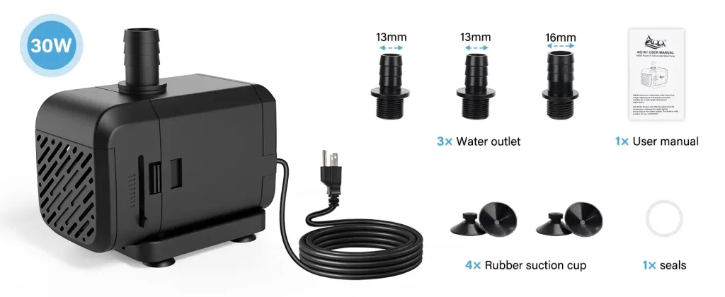 A 30w black water pump.