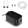 A black air pump with white background.