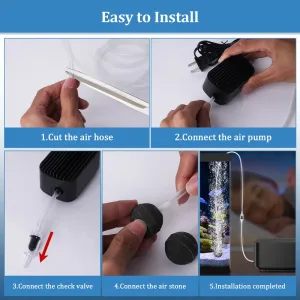 How to install AQQA aquarium air pump.