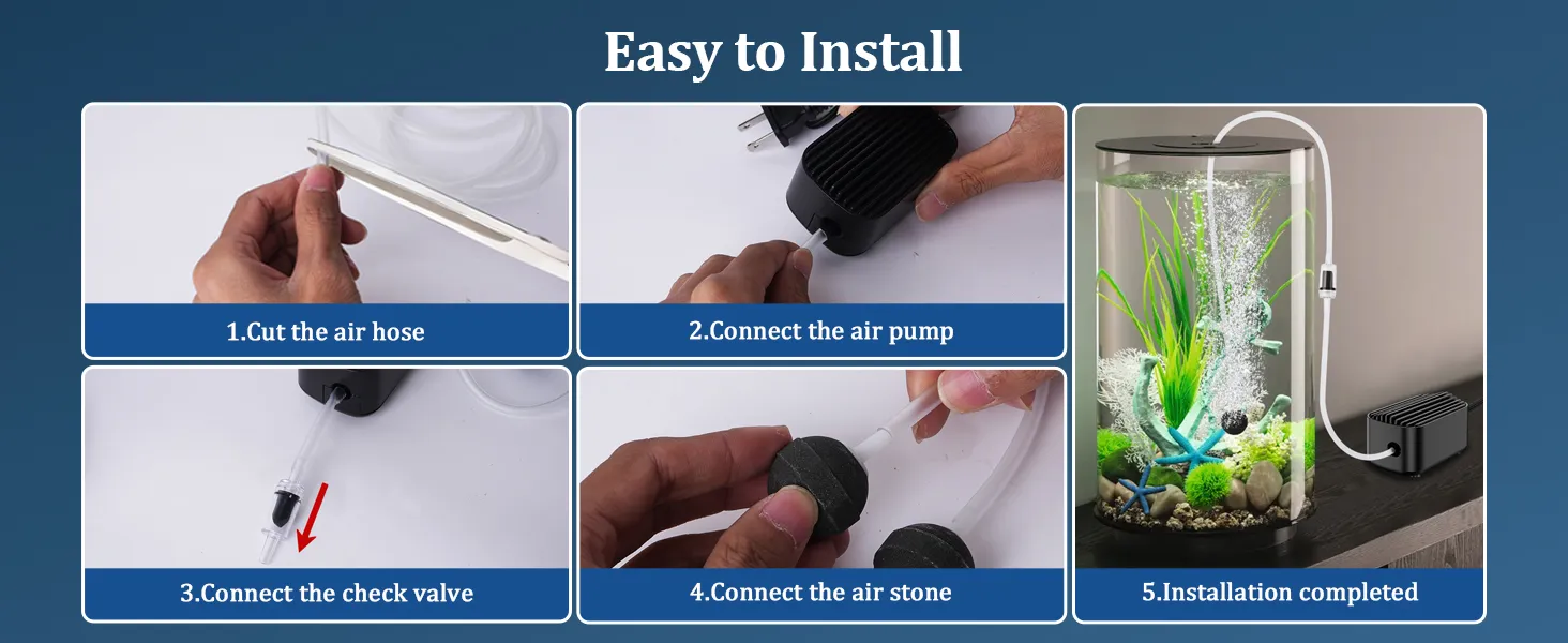 Illustration of how to install air pump.