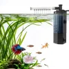 AQQA Internal Aquarium Filter with Sponge & Activated Carbon, 4-in-1 Filtration for 2-10 Gallon Tank