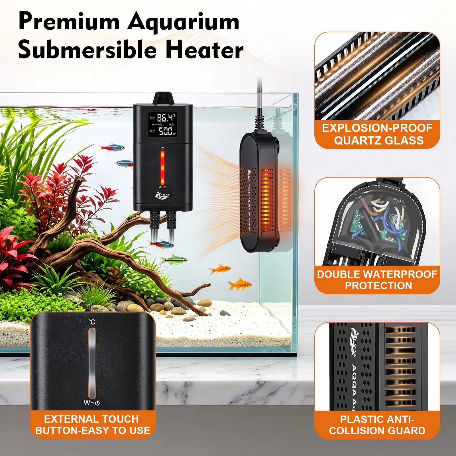 Premium Aqaurium Submersible Heater