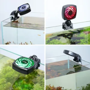 Different colors of fish tank fan.