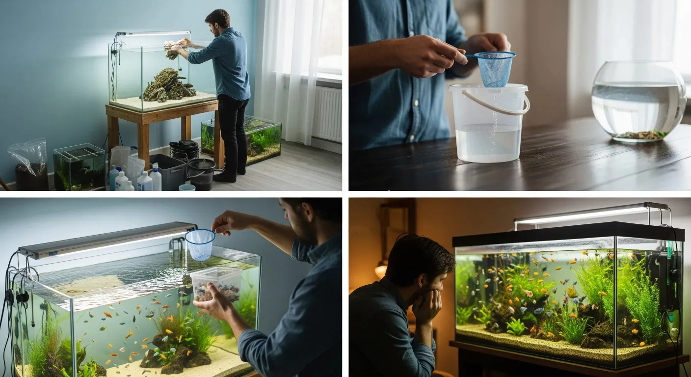Step to step to change a bigger new tank.