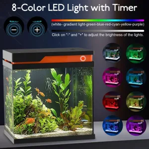 An aquarium tank with 8 color to adjust.