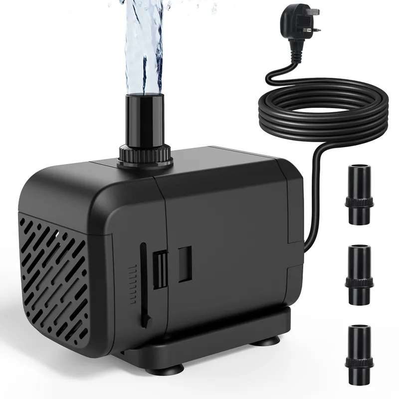 Black water pump is pumping water.