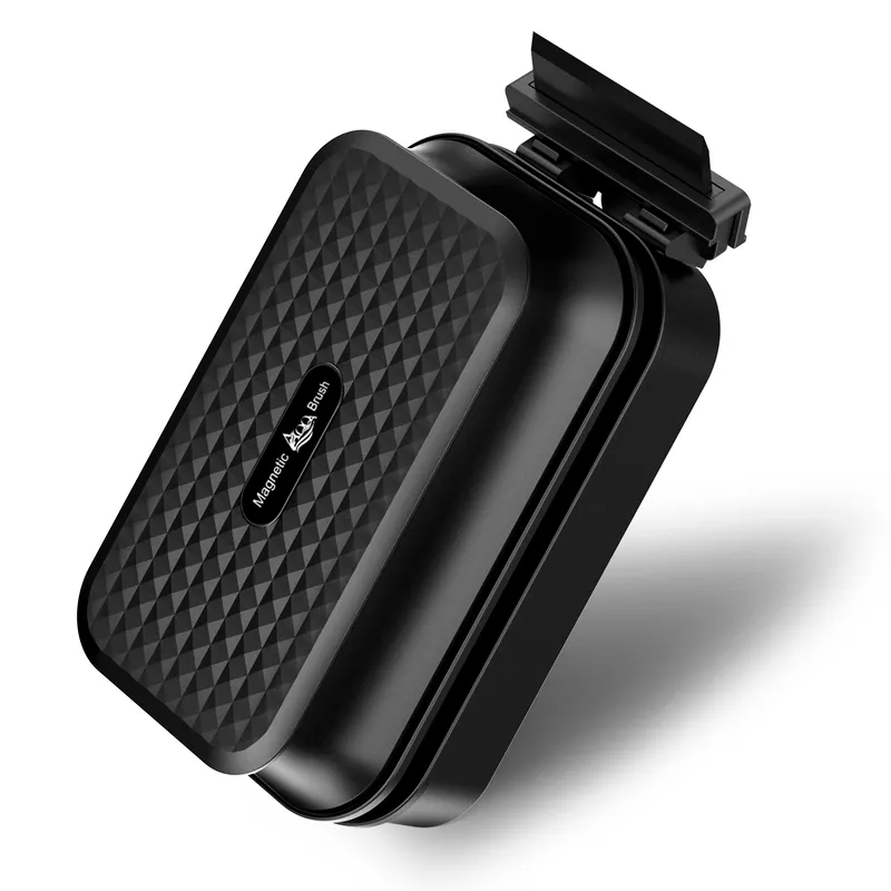 A black cleaner brush with white background.