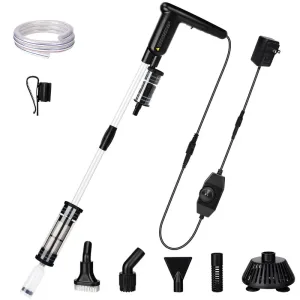 7-in-1 Upgraded DC 18W Electric Aquarium Vacuum Gravel Cleaner for Dirt Removal