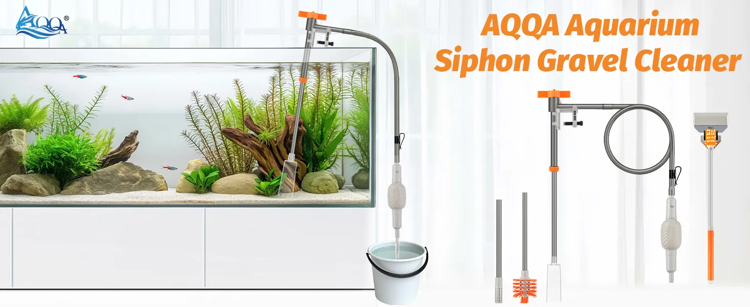 aquarium siphon cleaner for cleaning gravel of fish tank.