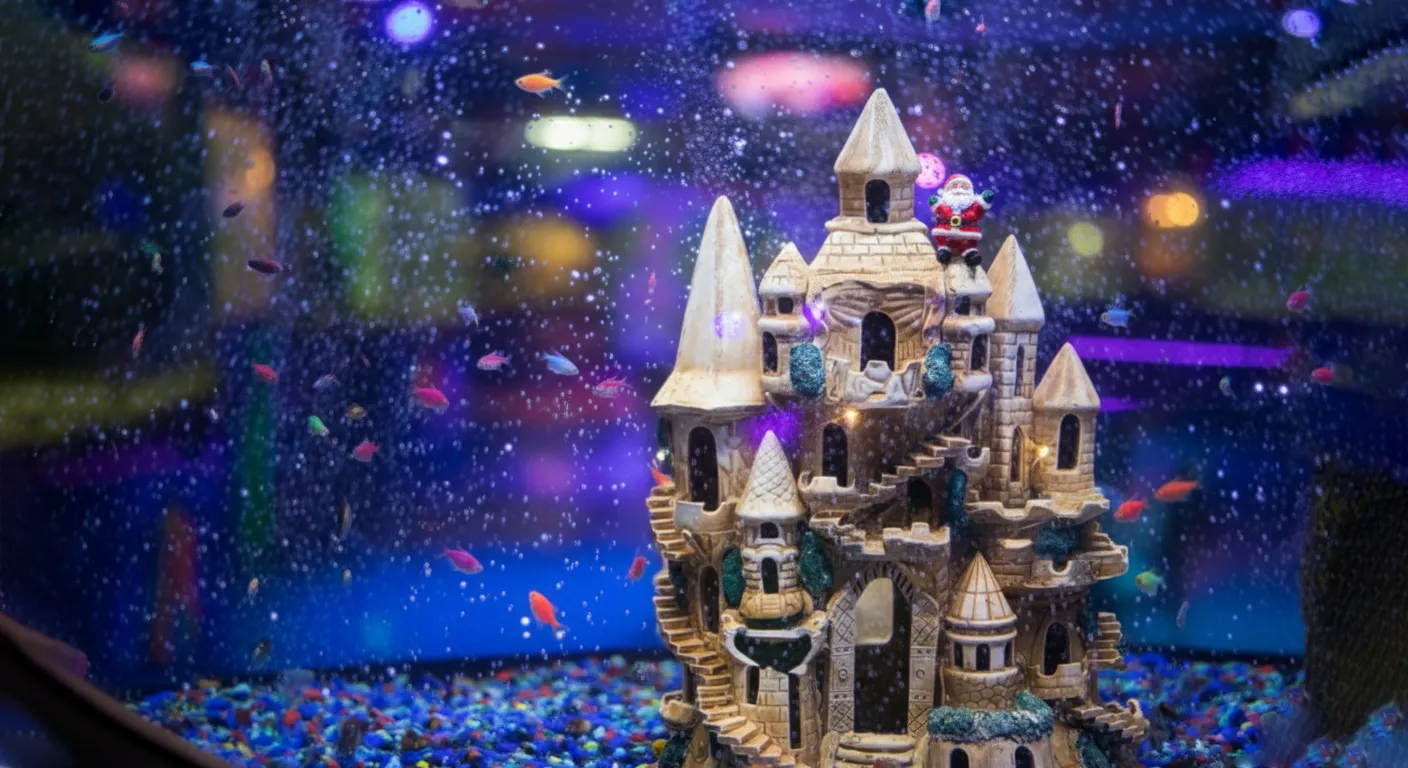Castle in the fish tank.