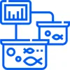 Icon shows many aquarium tanks.
