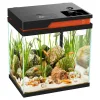 A fish tank with all-in-one system in the white background.