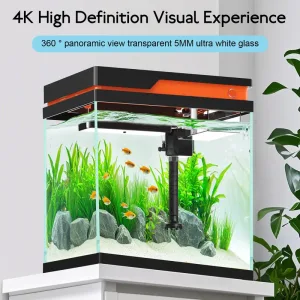 A fish tank with 4k glass clearance.