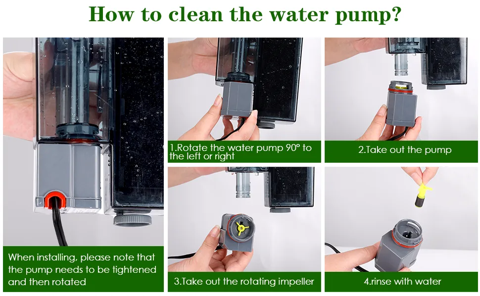 Clean the aquarium filter step by step