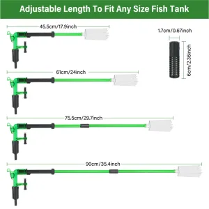 Shows parameterso of AQQA Aquarium Vacuum Cleaner AQ113.