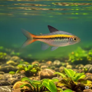 A raboras is swimming.