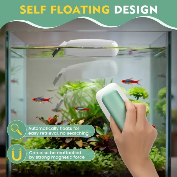 Self-Floating Magnetic Cleaner - Algae Scrapper - AQQA