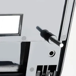 A silver temperature probe for fish tank.
