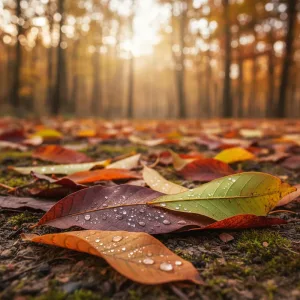 Walnut Leaves on the ground.