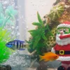 Chritsmas decorarion ideas for aquarium.