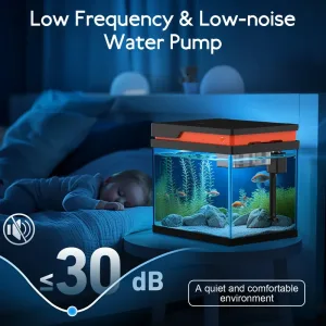 Fish tank kit with a low voice water pump.